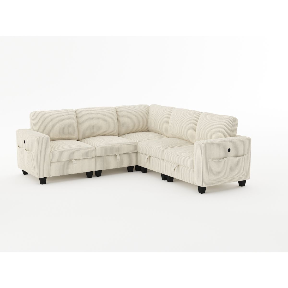 Walterboro - Loveseat With Storage, Storage Pouches And Charging Ports