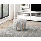 Easley - Poplar Pouf - Multicolor