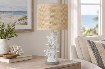 Coral Haven - 26 X 13 - Resin Table Lamp (Set of 2) - Matte White