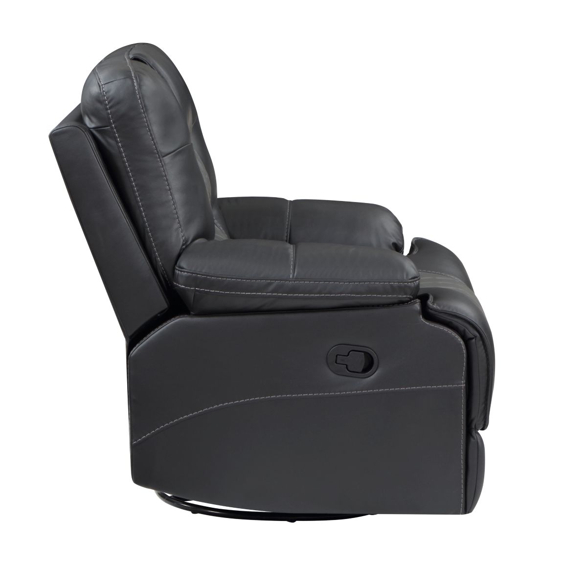 Fabian - Swivel Glider Reclining Chair - 2-Tone Gray (Gray / Dark Gray)