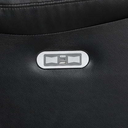 Huron - Power Double Reclining Sofa With Center Drop-Down Cup Holders, Wireless Charger, Magazine Bag, LED And Charging Ports
