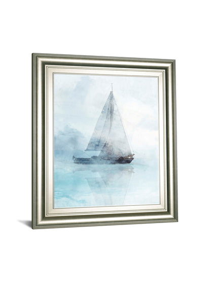 Sailing Boat I By Ken Roko - Framed Print Wall Art - Silver