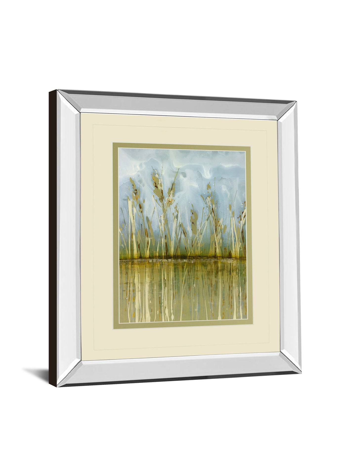 Allure By Hollack - Mirror Framed Print Wall Art - Beige