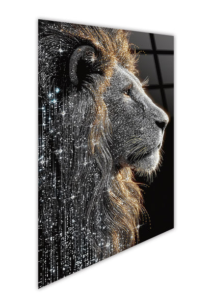 Starlit Sovereign I Tempered Glass With Foil & Rhinestones - Black / Gold