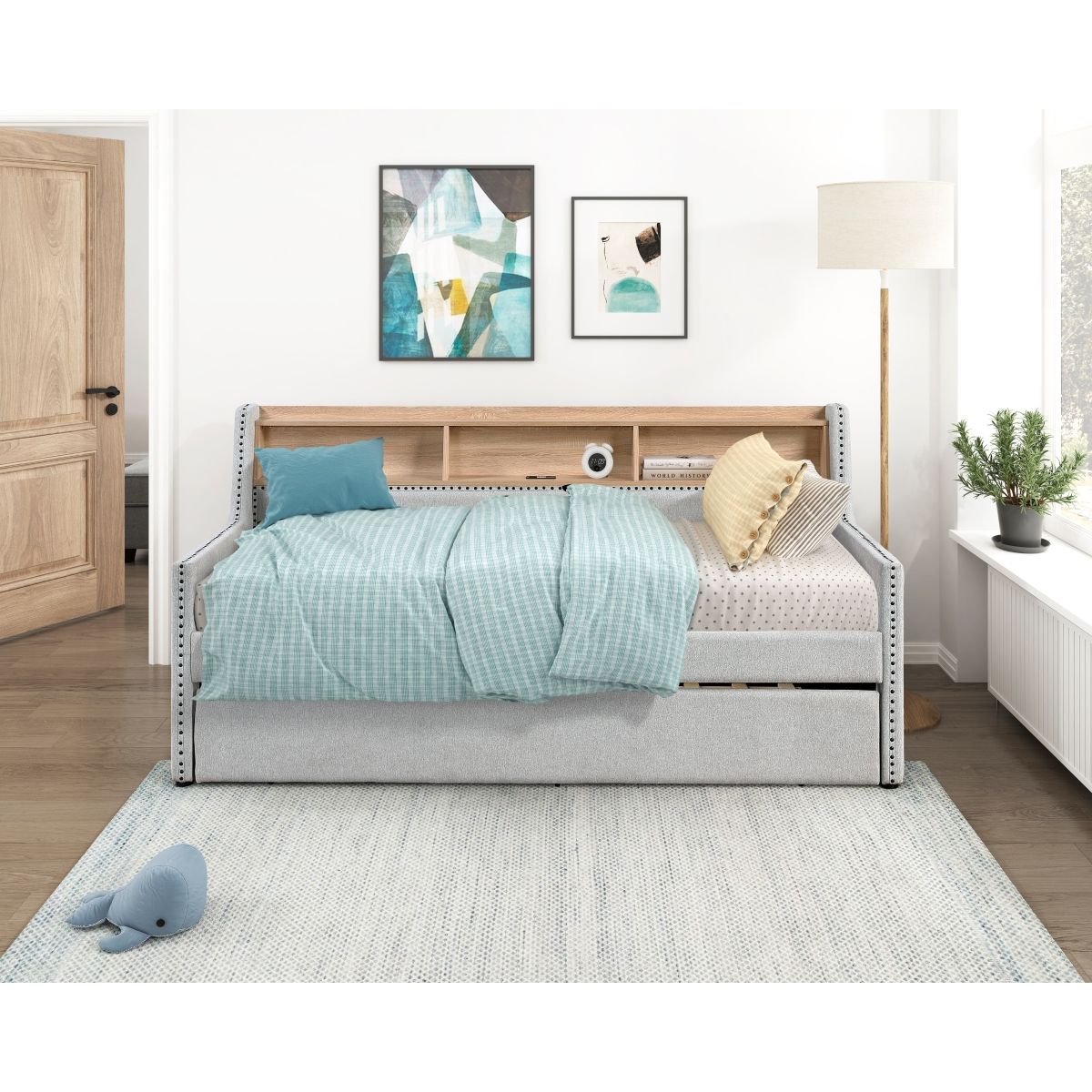 Baxter - Daybed With Trundle - Light Gray