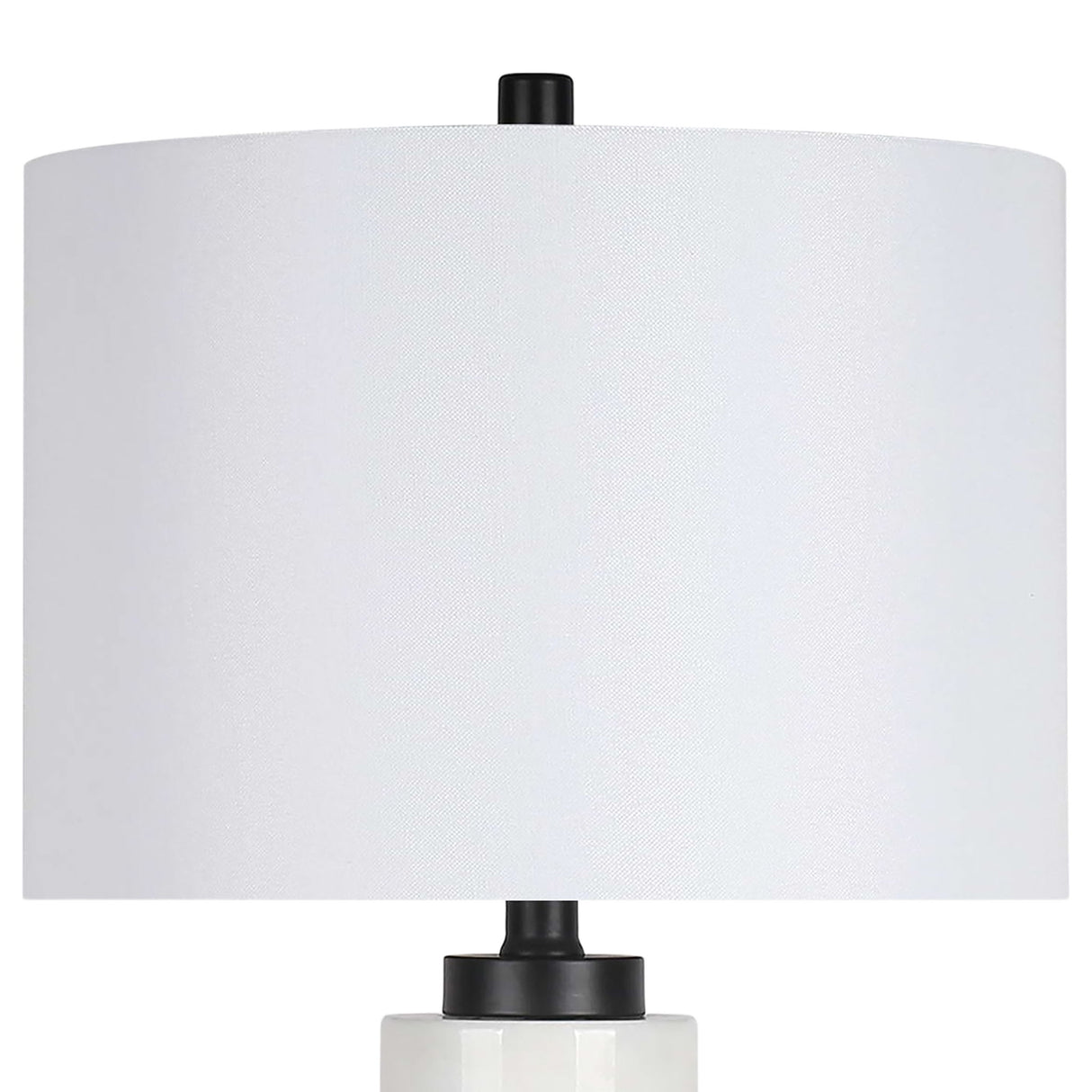 "Marble Harmony" Marble Table Lamp - White Marble / Matte Black