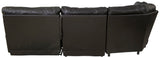 Como - 5 Piece Italian Leather Match Reclining Sectional