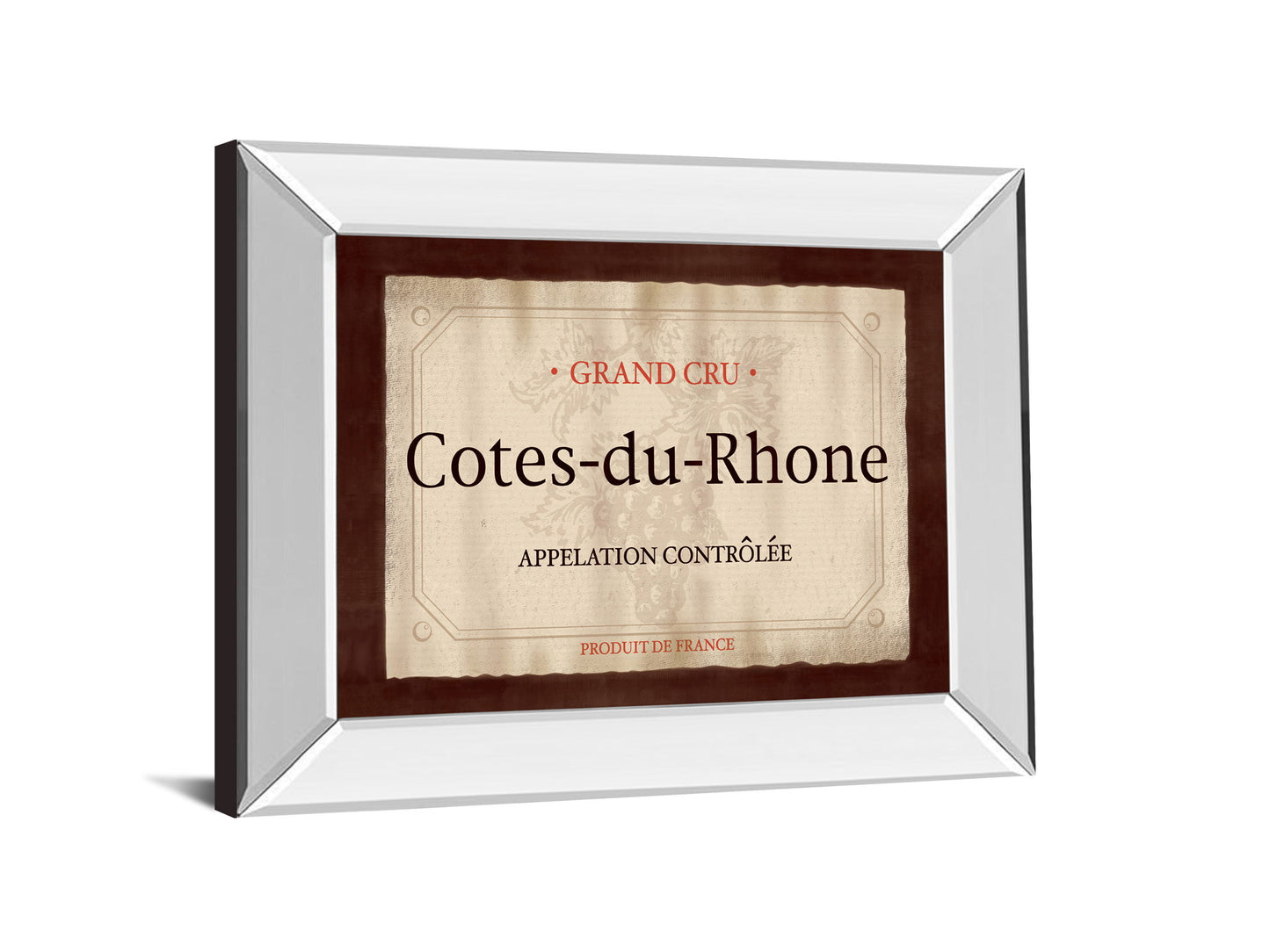 Cote Du Rhone By Paola Viveiros - Mirror Framed Print Wall Art - Beige