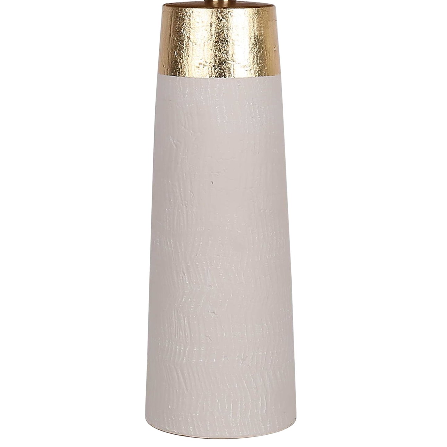 "Luxe Radiance" Ceramic Table Lamp (Set of 2) - Off White / Gold