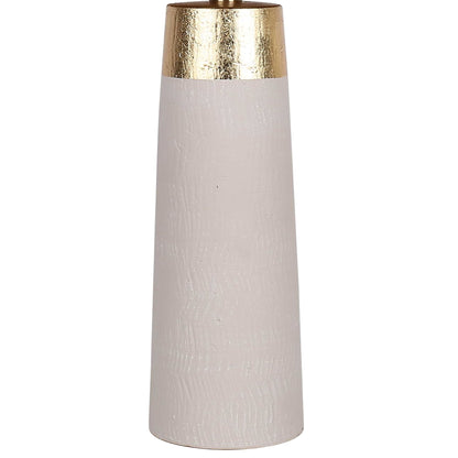 "Luxe Radiance" Ceramic Table Lamp (Set of 2) - Off White / Gold