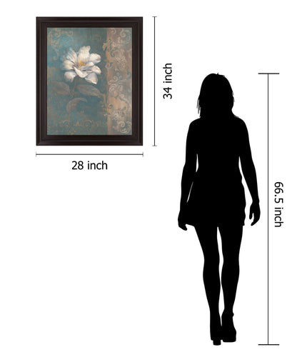 Opaline Majesty - 28" x 34" Framed Wall Art - Blue