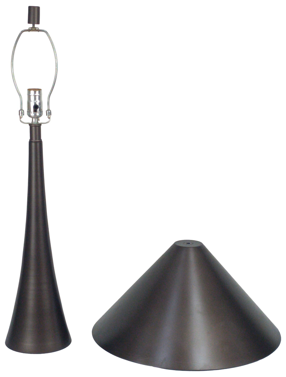 Dusk Spire - 28 X 17 - Metal Table Lamp (Set of 2) - Grey Slate