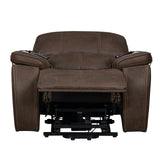 Brookings - Power Lift Recliner With Heat & Massage - Brown