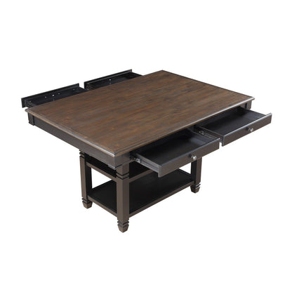 Baywater - Counter Height Table - Black / Dark Brown