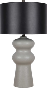 "Echo Essence" Ceramic Table Lamp - Textured Gray