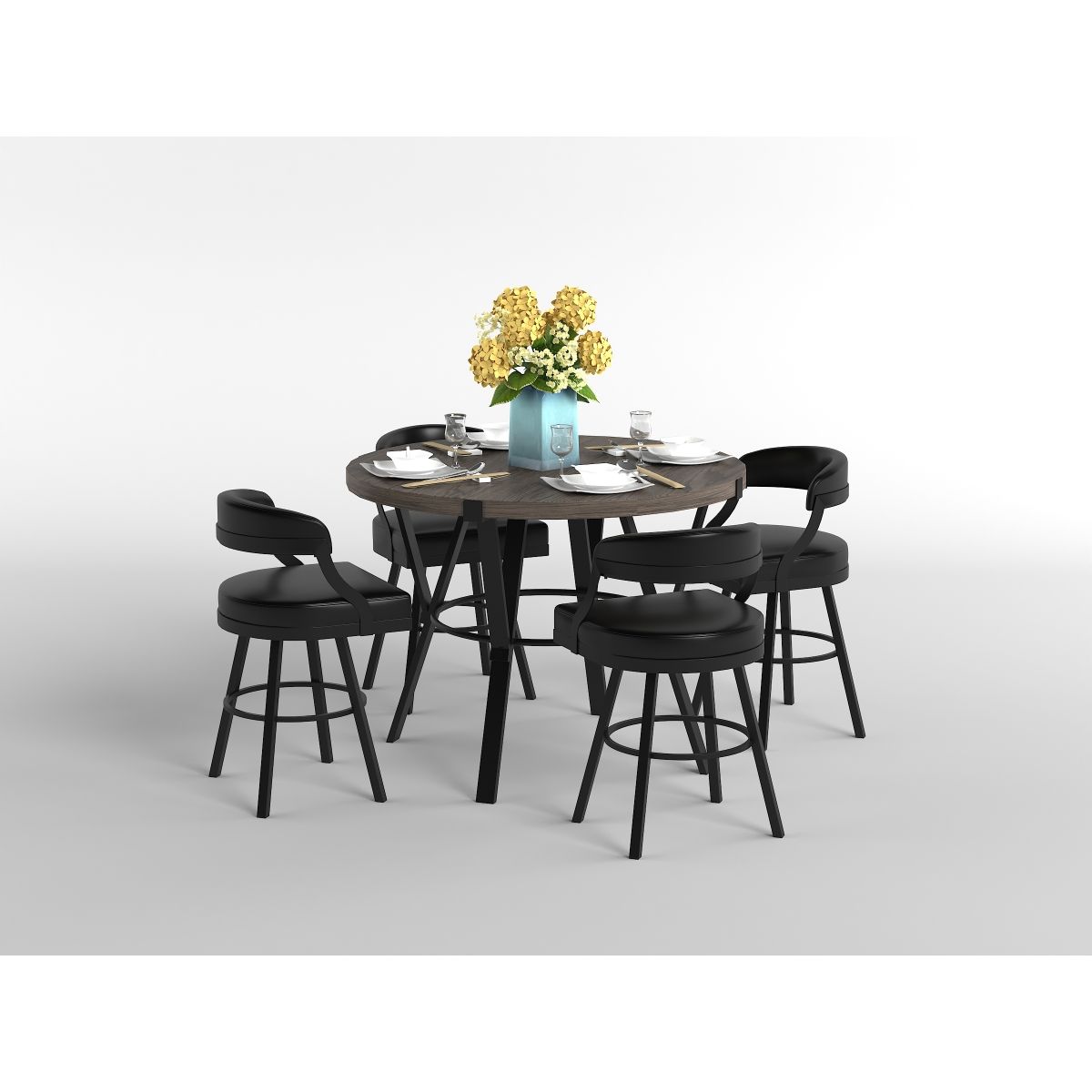 Crowley - Swivel Counter Height Chair (Set of 2)