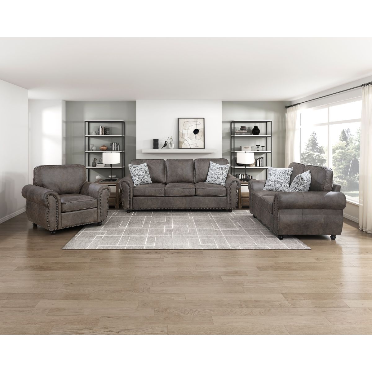 Pinnacle - Loveseat - Dark Brown