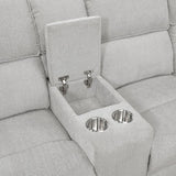 Thorne - 3 Piece Reclining Sectional With Left Console - Light Gray
