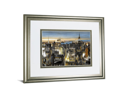 Big City By Alan Lambert - Framed Print Wall Art - Gray