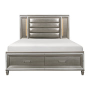 Tamsin - Platform Bed With Footboard Storage, LED Lighting