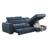 Ferriday - 2 Piece Sectional With Adjustable Headrests, Pull-Out Bed And Right Chaise With Hidden Storage