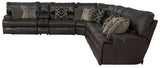 Como - 7 Piece Italian Leather Match Reclining Sectional