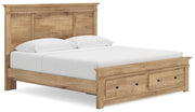 Makidern - Panel Storage Bed With Storage Footboard