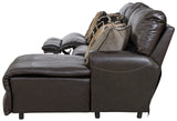 Como - 3 Piece Italian Leather Match Reclining Sectional