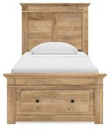 Makidern - Panel Storage Bed With Storage Footboard