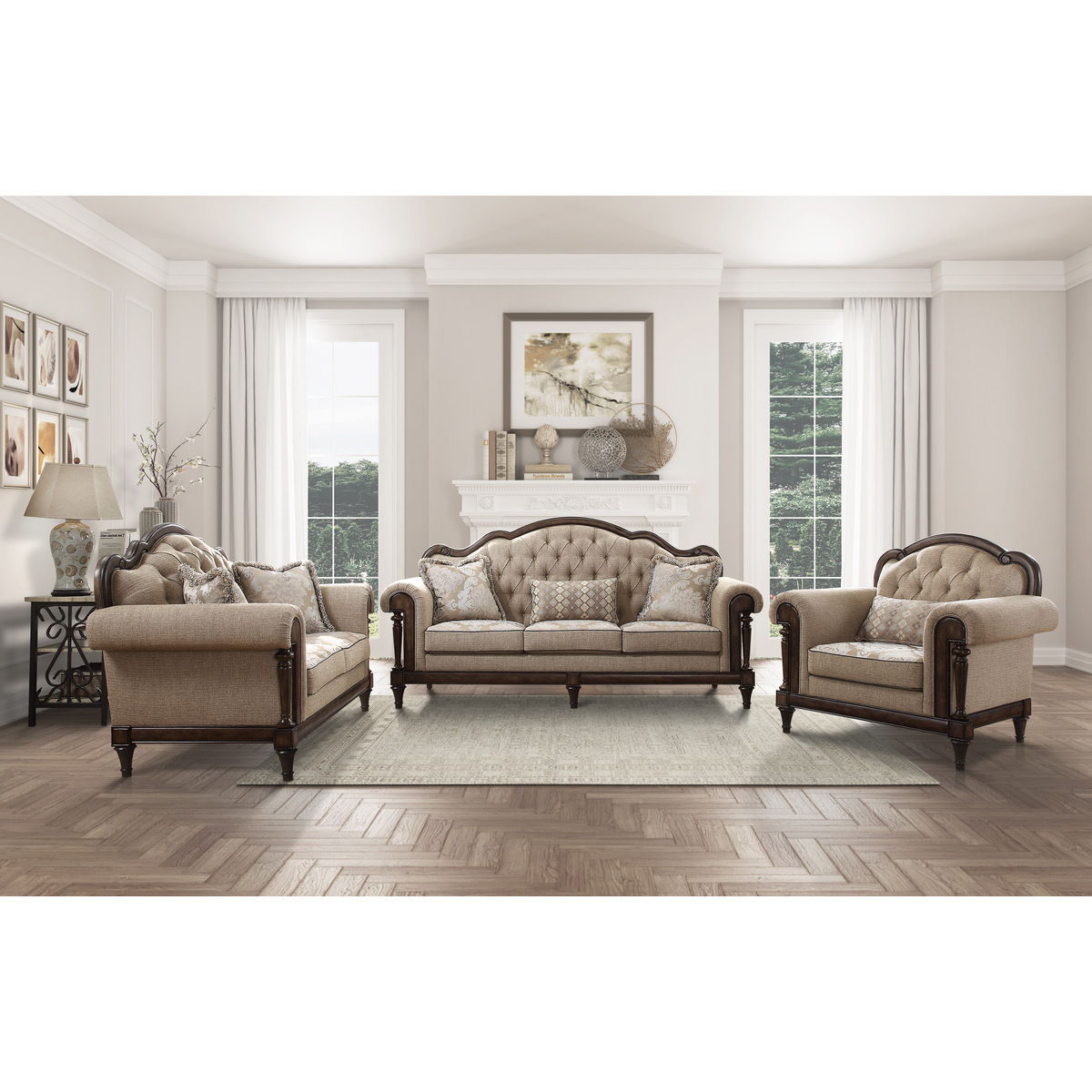 Heath Court - Chair - Dark Brown / Gray
