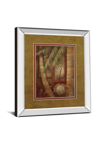 Global Winds Il By Eliane Volherbst-Lane - Mirror Framed Print Wall Art - Light Brown