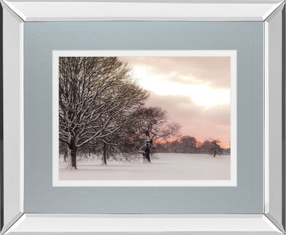 Rosy Sunset By Frank Assaf - Mirror Framed Print Wall Art - Gray