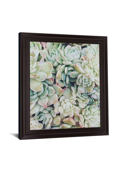 Verdant Rosette Cluster - 28" x 34" Framed Wall Art - Green