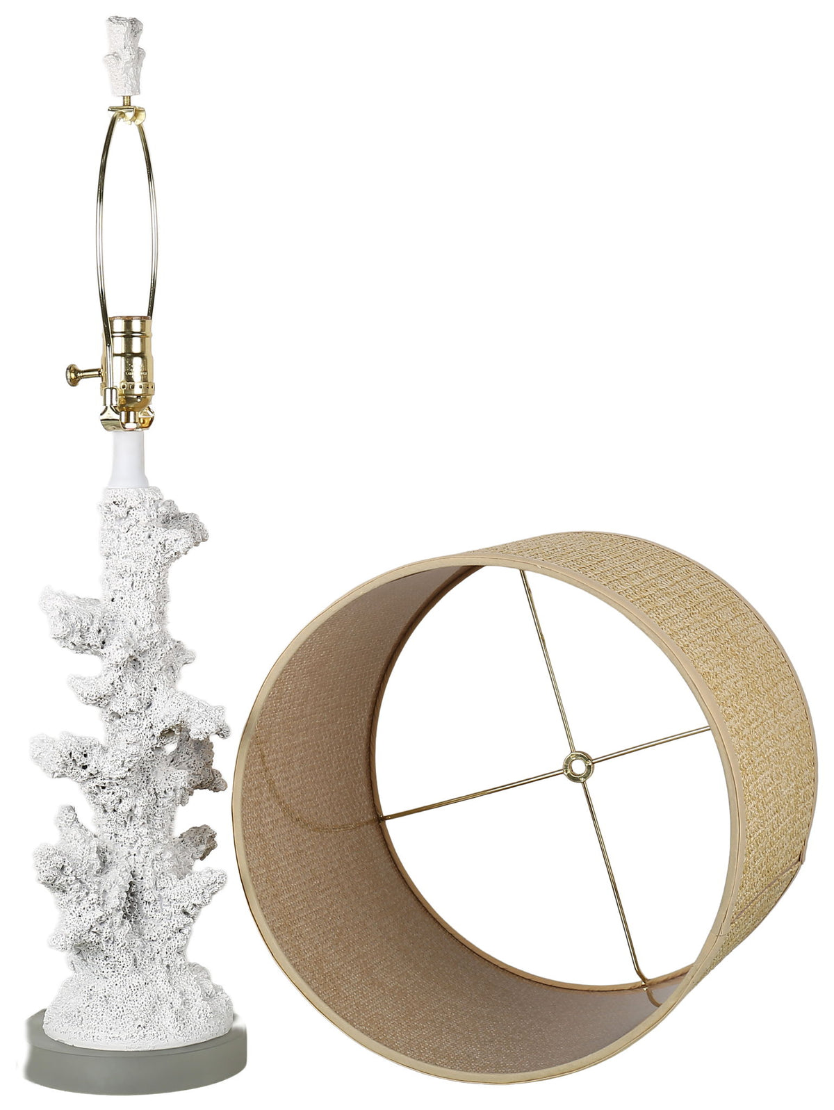 Coral Haven - 26 X 13 - Resin Table Lamp (Set of 2) - Matte White