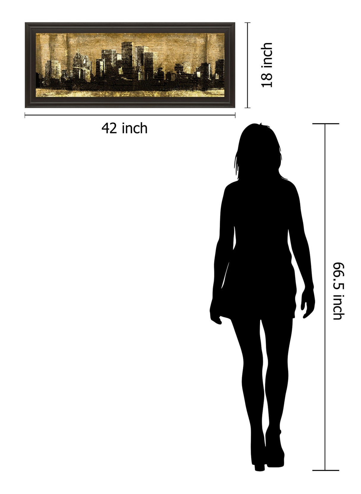 Defined City Il By Sd Graphic Studio - Framed Print Wall Art - Beige