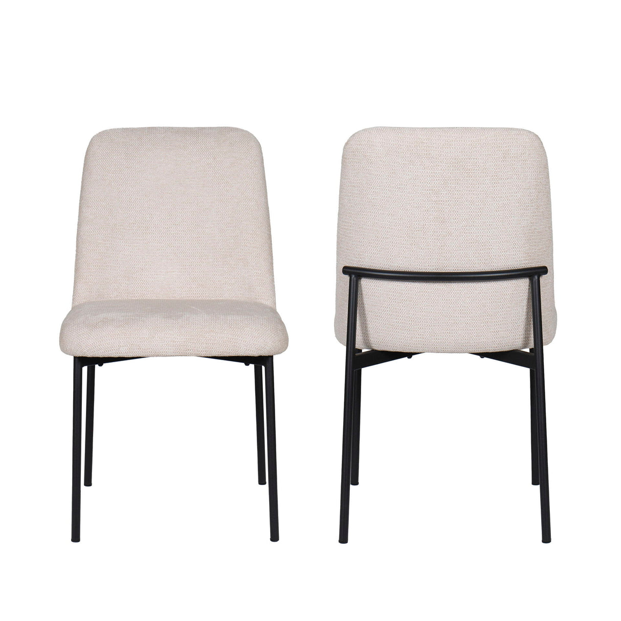 Erik - Side Chair With Black Metal Frame (Set of 2)