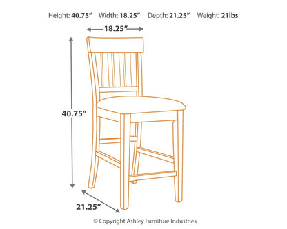 Ralene - Upholstered Barstool (Set of 2) - Medium Brown