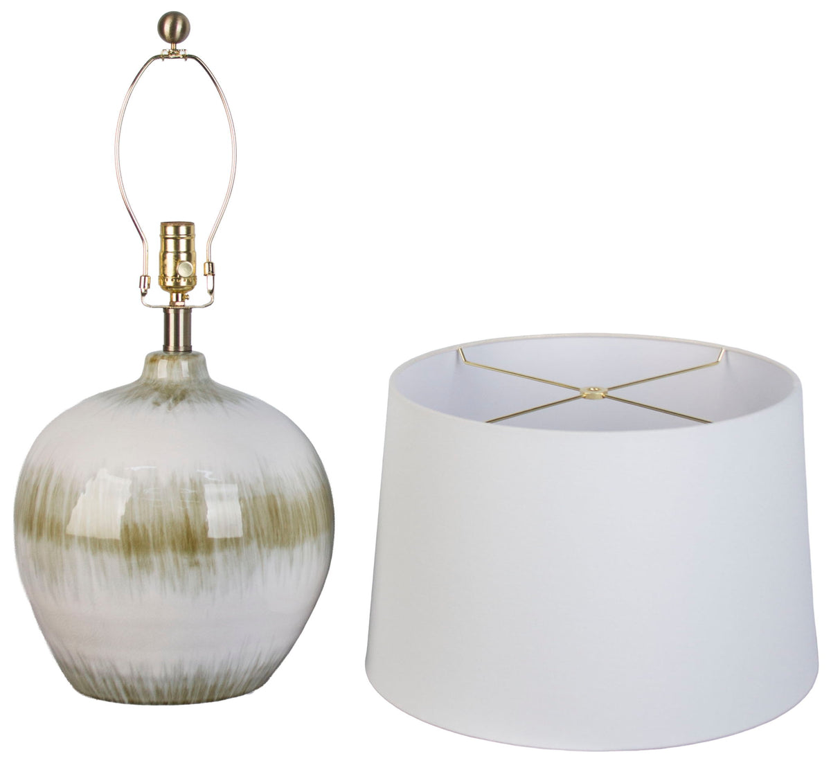 Dune Veil - 26 X 16 - Ceramic Table Lamp (Set of 2) - Ivory
