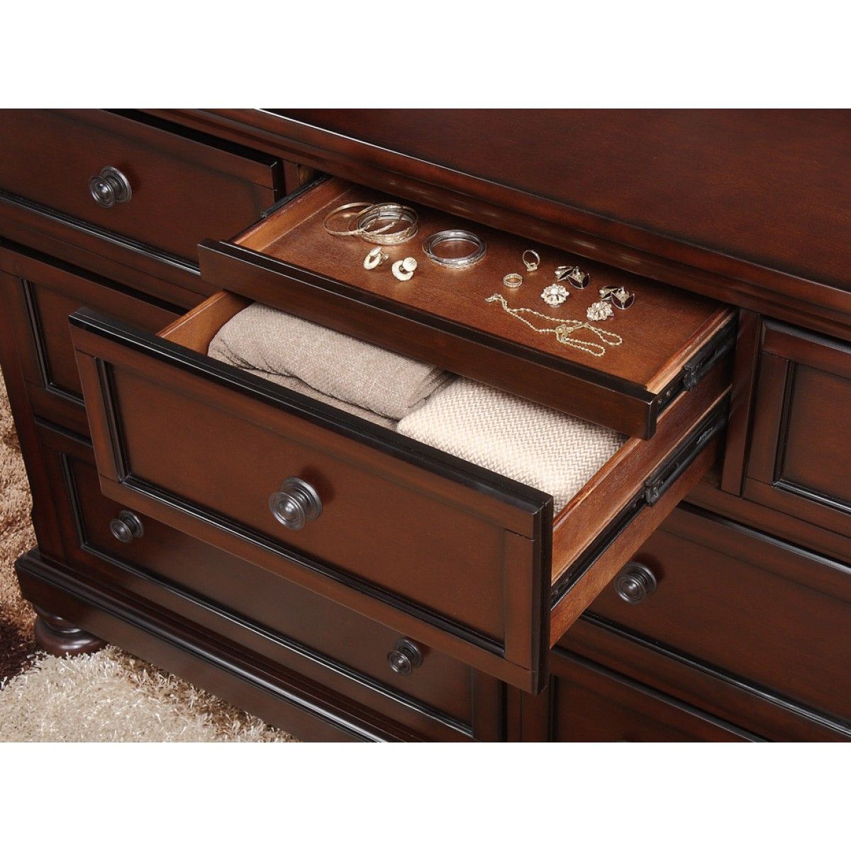 Cumberland - Dresser, Hidden Drawer - Brown