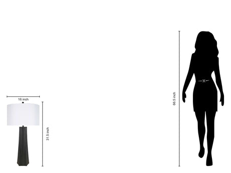 "Obsidian Glow" Metal Table Lamp (Set of 2) - Matte Black