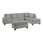 Emilio - 3 Piece Reversible Sectional With Ottoman