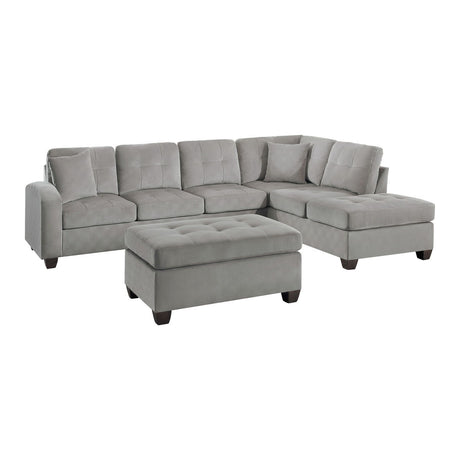 Emilio - 3 Piece Reversible Sectional With Ottoman