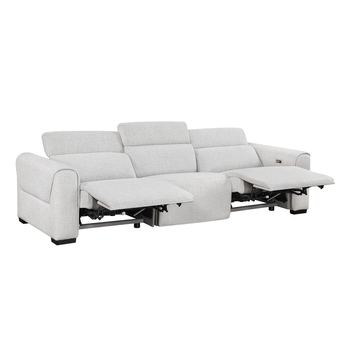 McPherson - Power Double Reclining Sofa With Power Headrests, Charging Ports - Cloud