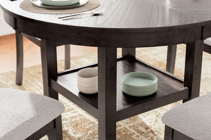 Langwest - Dining Room Table Set (Set of 5) - Brown