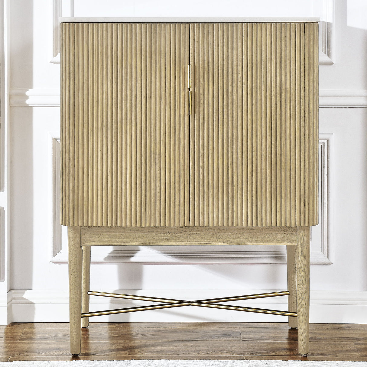 Vida - Marble Top Wine Cabinet