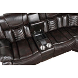 Ramone - 3 Piece Power Reclining Sectional With Consoles, Speakers, Subwoofer And LED Lighting - Brown
