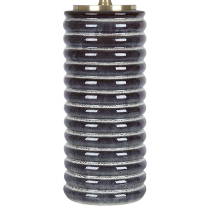 Ripple Charcoal Ribbed Ceramic Table Lamp (Set of 2) - Speckled Charcoal