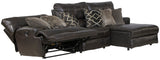 Como - 3 Piece Italian Leather Match Reclining Sectional