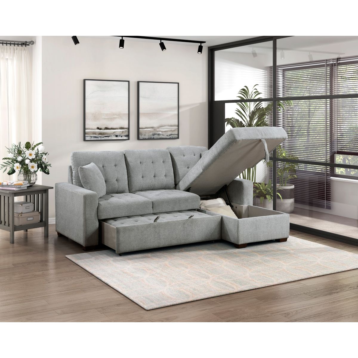 Waitsfield - Sectional With Chaise, Pull-Out Bed And Hidden Storage