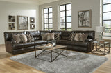 Como - 5 Piece Italian Leather Match Reclining Sectional